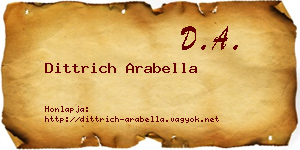 Dittrich Arabella névjegykártya